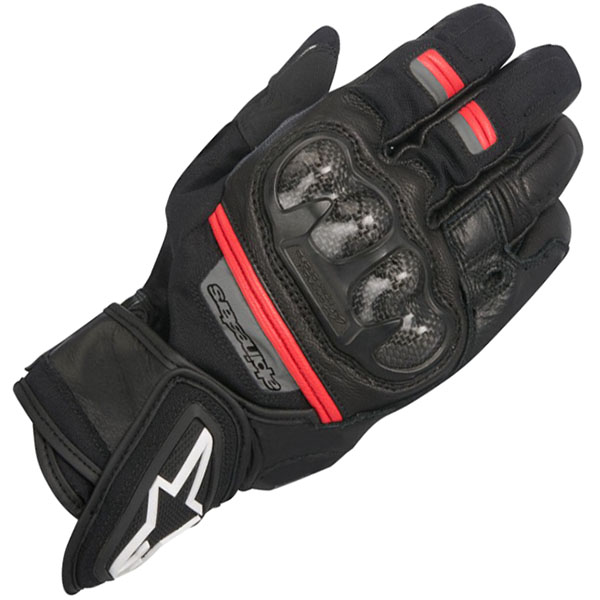 Black/White/Red Alpinestars Rage Drystar Waterproof Motorcycle Gloves 