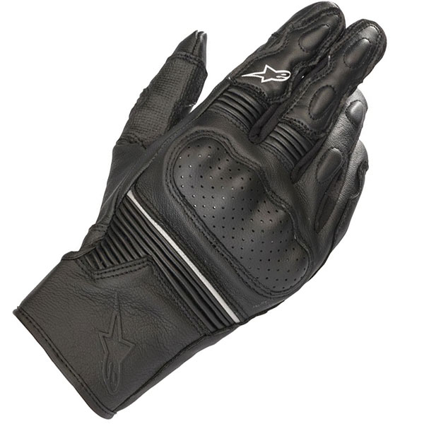 Alpinestars Axis Leather Glove Black Short Summer Motorcycle Gloves