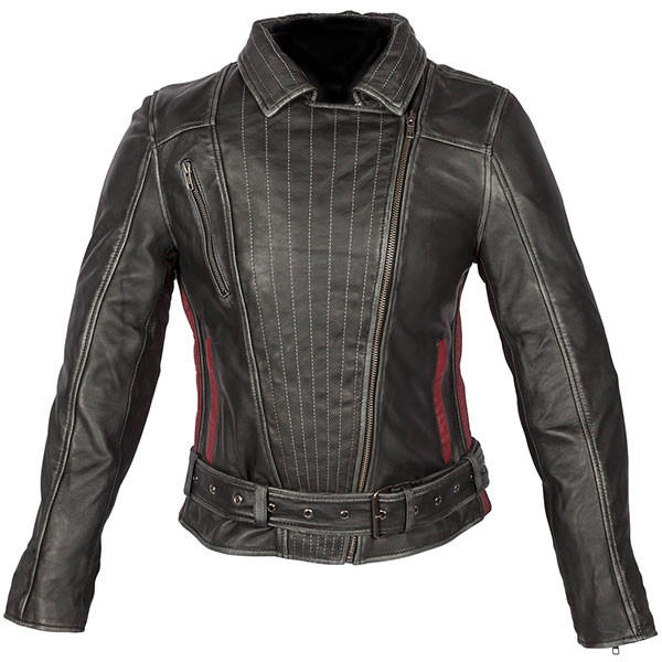 Spada Baroque Ladies Leather Motorcycle Jacket Black 